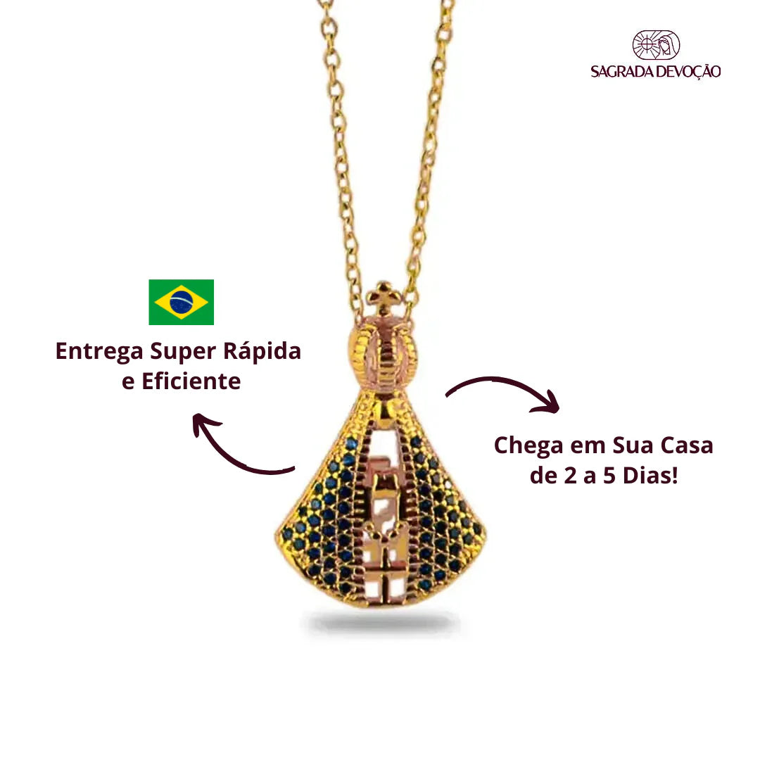 2 Colares de Nossa Senhora Aparecida + Anel de Nossa Senhora Aparecida