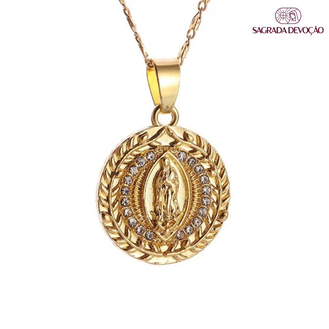 Colar Nossa Senhora da Conceição - Folheado a Ouro 18K