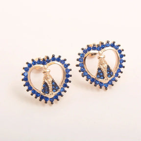 Brinco de Nossa Senhora Aparecida Amor Divino - Zircônia Premium