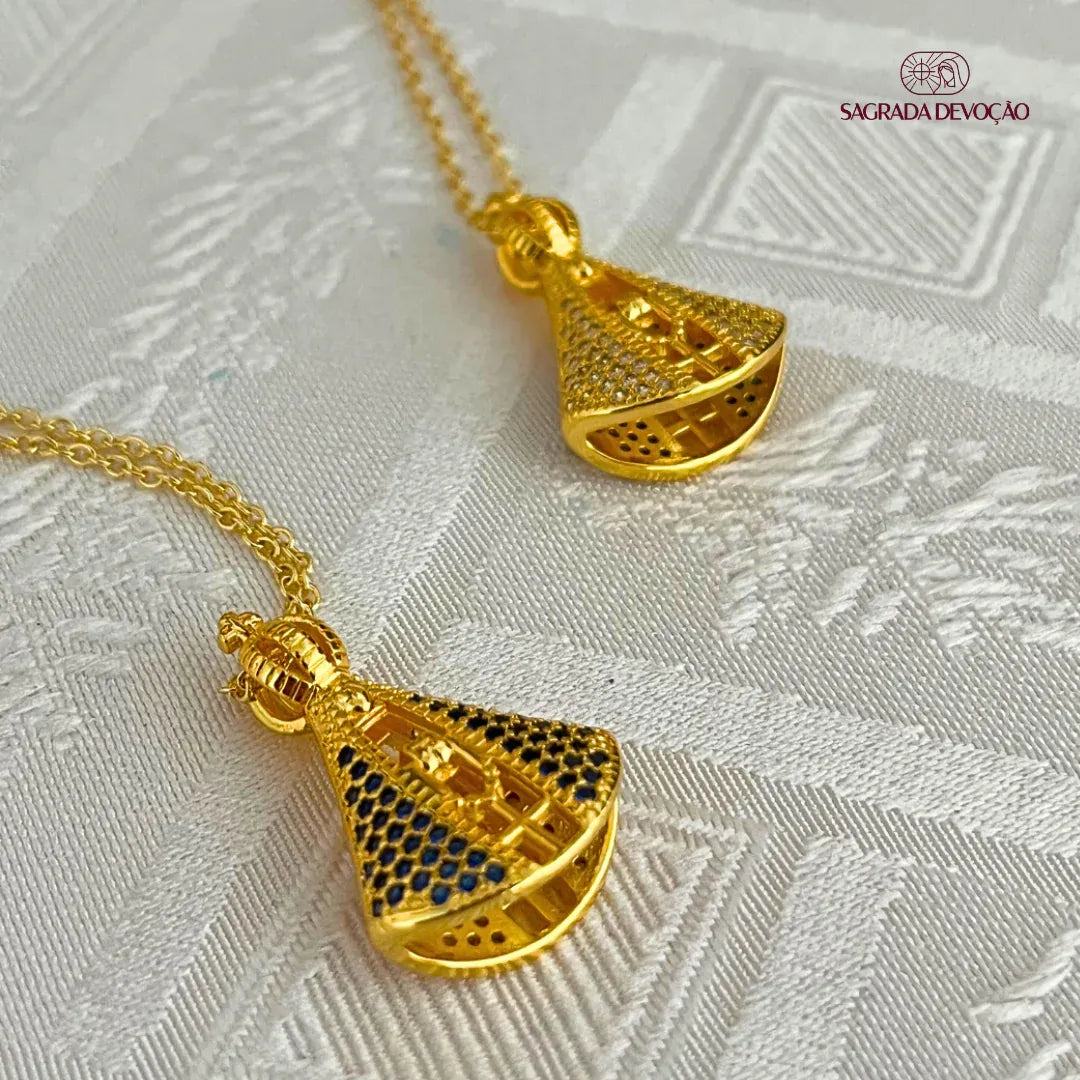 2 Colares de Nossa Senhora Aparecida + Anel de Nossa Senhora Aparecida